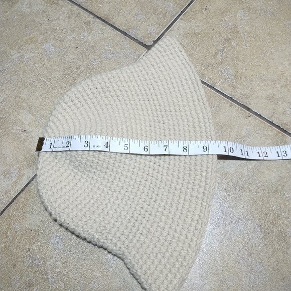 Vintage Women's Cream Knit Bucket Hat O/S - Picture 5 of 5